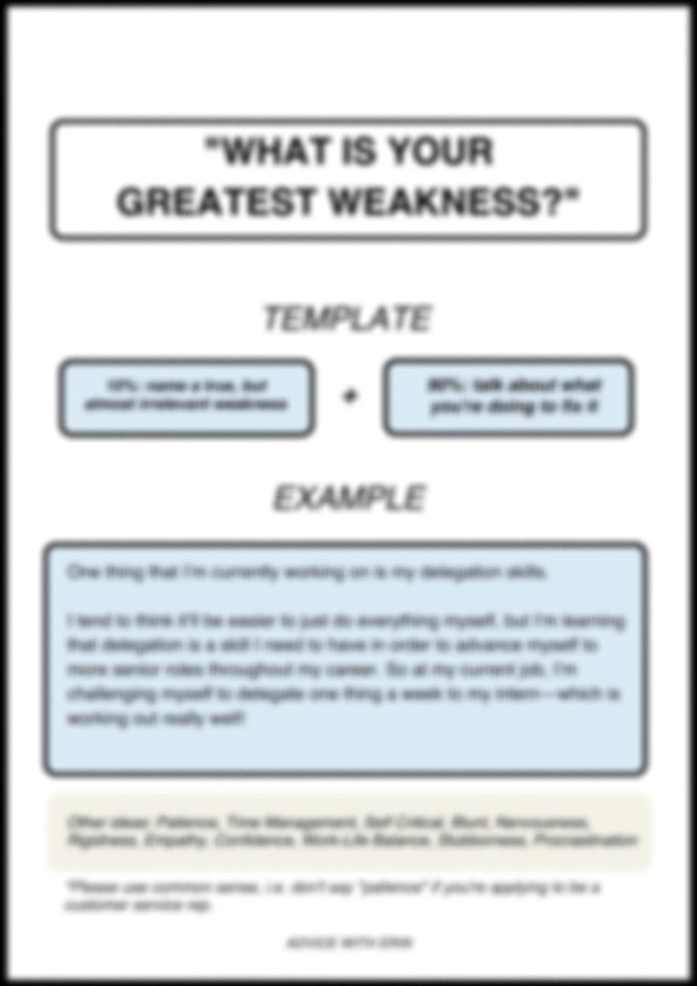 Job Interview Q&A Templates